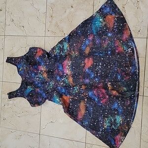Retrolocious glitter galaxy dress XS